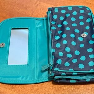 Thirty-One Makeup Travel Bag with Mirror. Never used.
